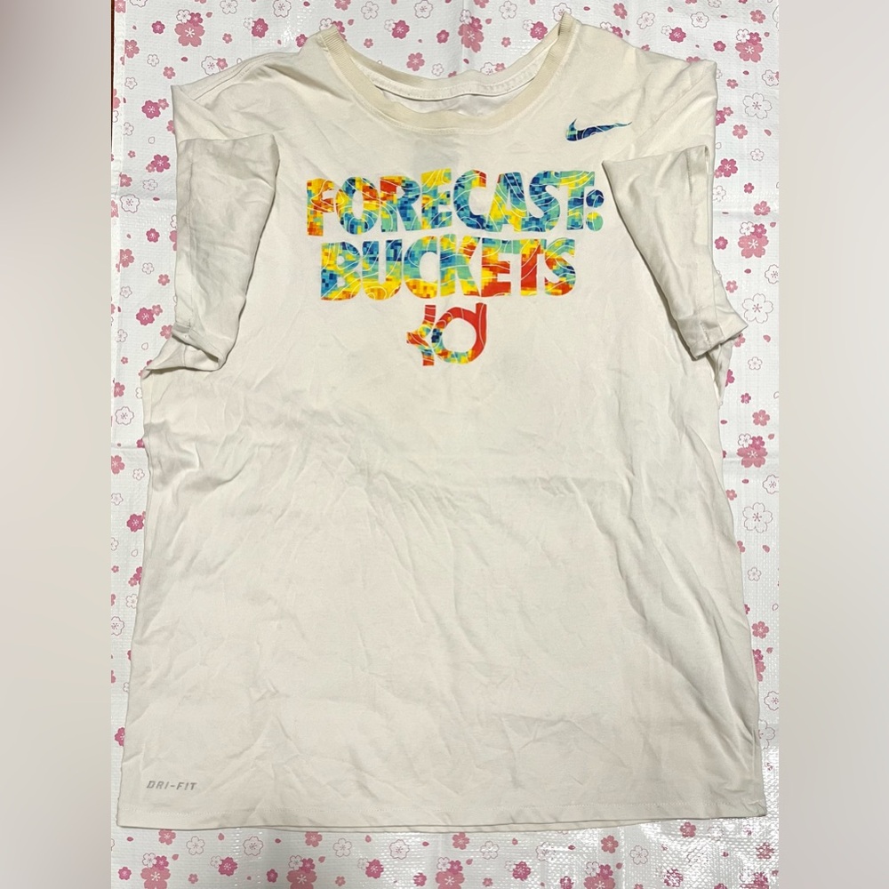 Nike Mens KD Forecast: Buckets Logo DRI-FIT Athletic Cut Tee Size Large